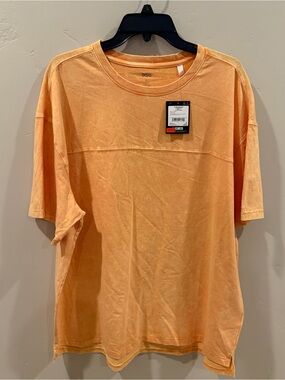 DSG Stacked Hem Perf Cotton Tee, Large, Vintage Orange, 50+ UV Protection